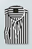 White and Jet Black Chalk Stripes Mandarin Collar Cotton Shirt