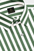 White with Loden Frost Green Candy Stripes Cotton Shirt