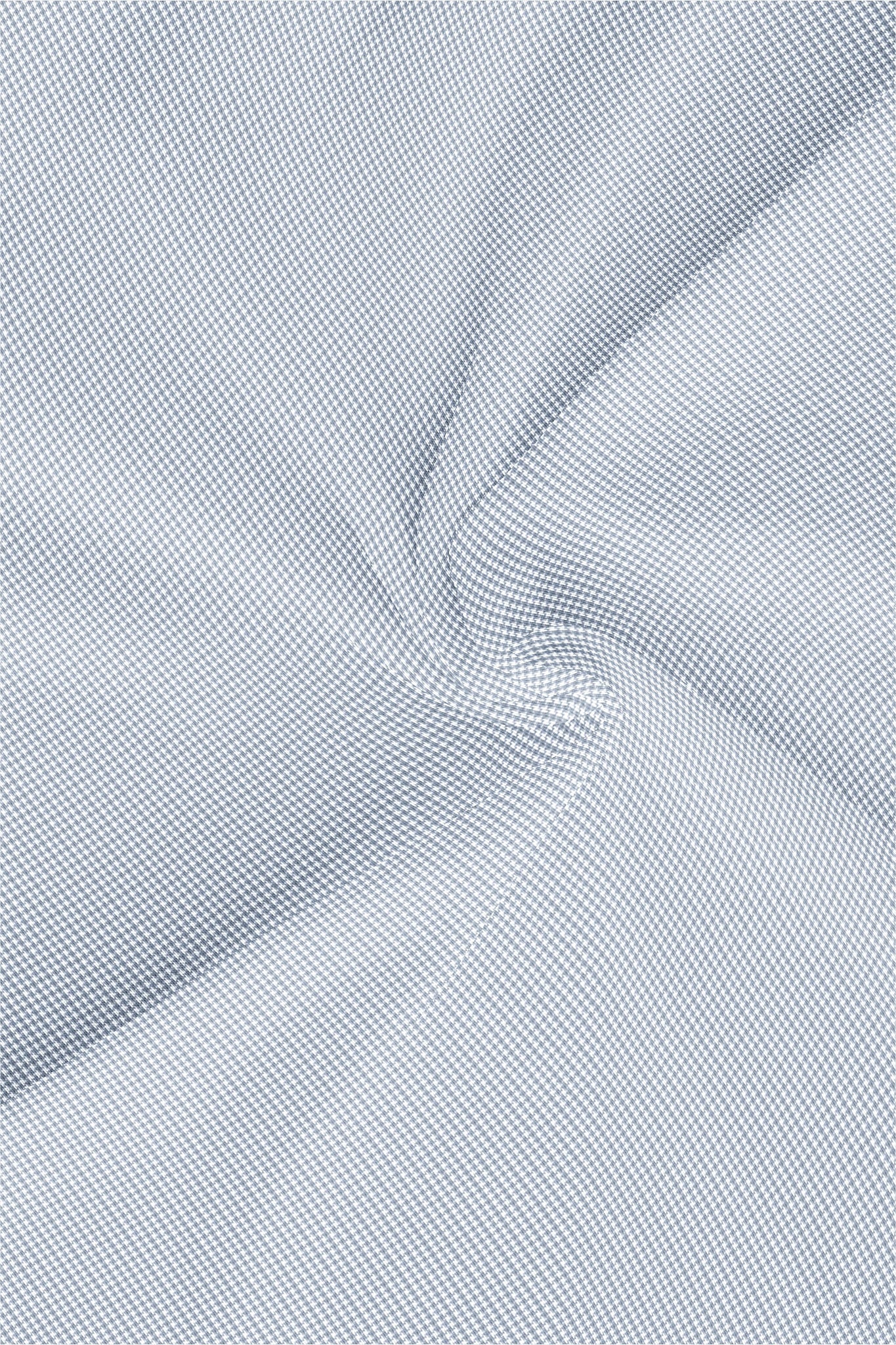 Glacier Gray and White Ninja Shuriken Printed Mandarin Collar Cotton Shirt