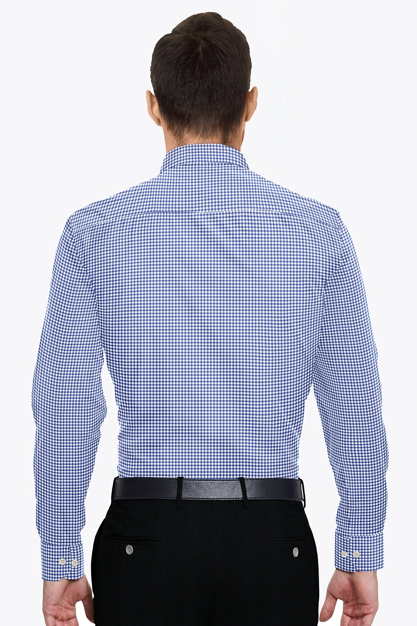 White and Amparo Blue Gingham Checks Cotton Shirt