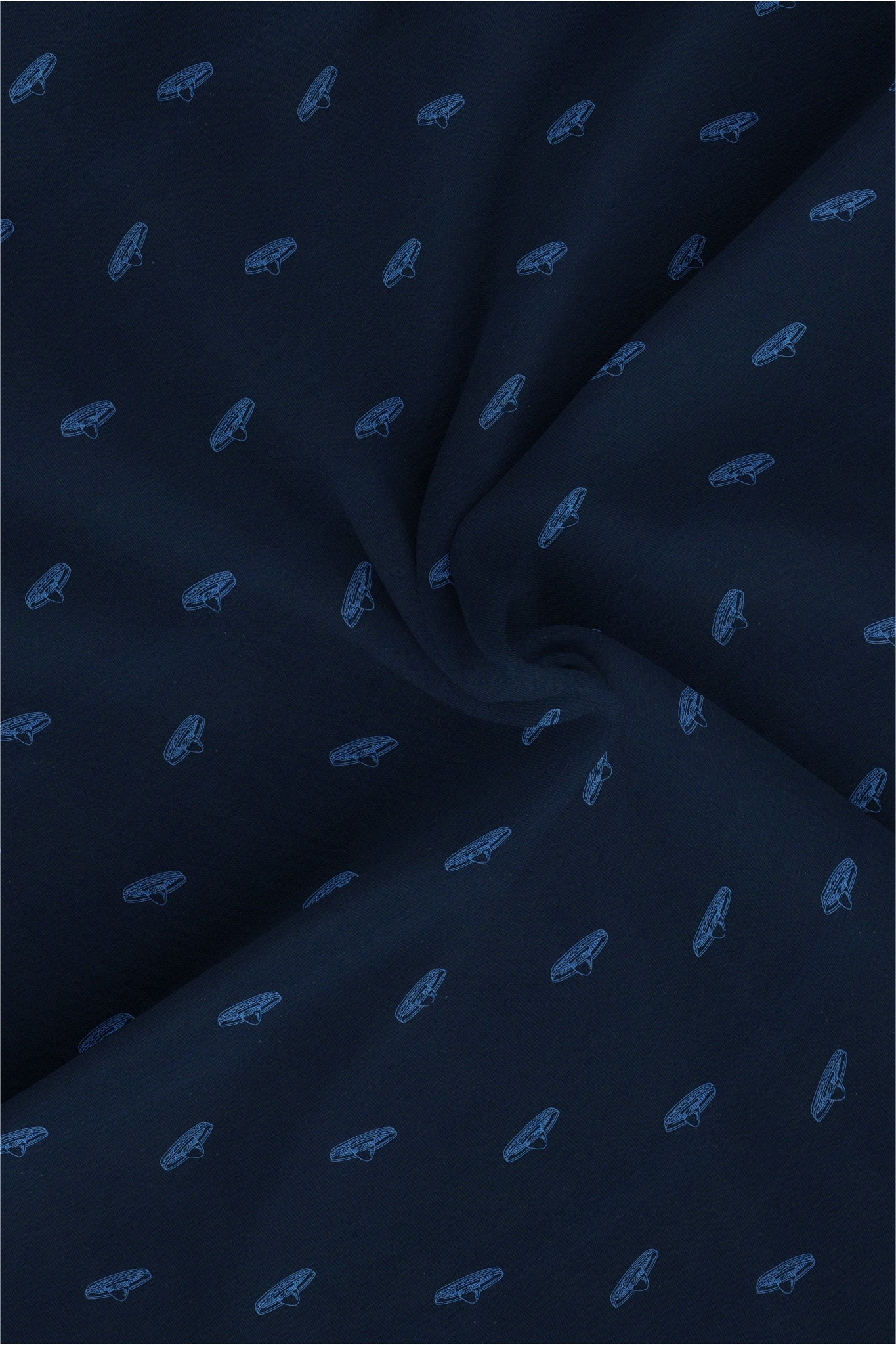 Moonlit Blue and Nebulas Blue UFO Printed Cotton Shirt