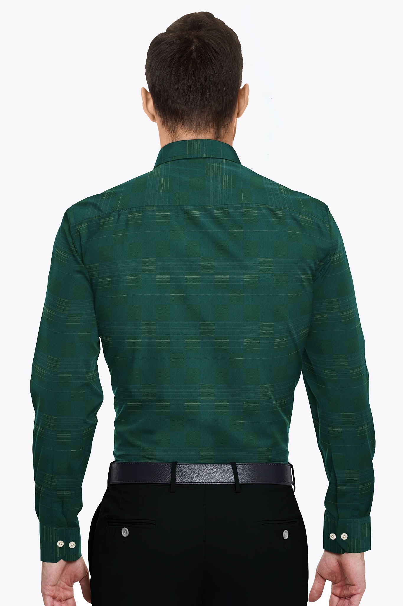 Alpine Green and Myrtle Green Box Checks Premium Egypitan Giza Cottton Shirt