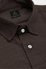 Raisin Brown and Mulch Brown Jacquard Print Egyptian Giza Cotton Shirt
