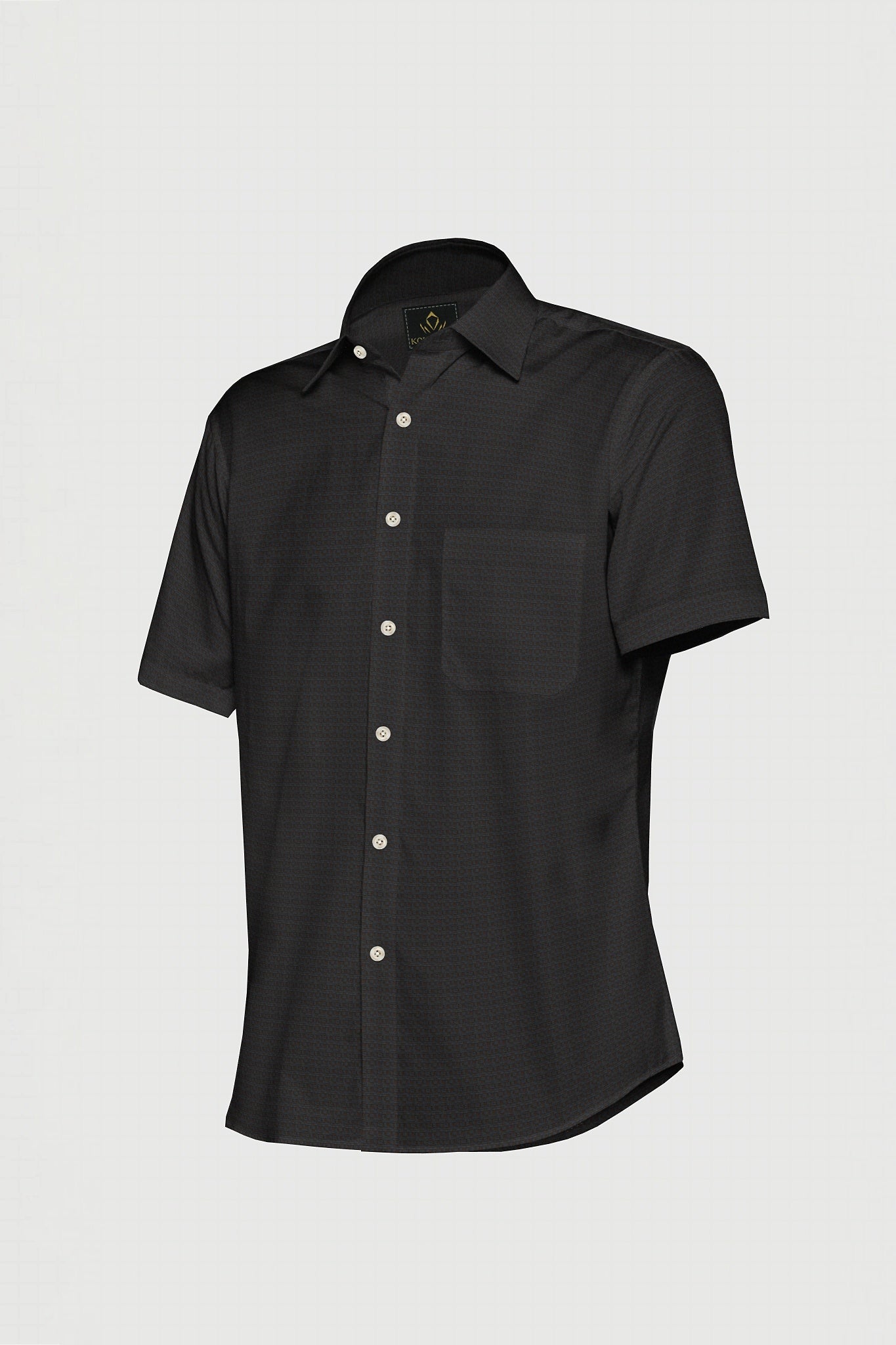 Graphite Gray and Raisin Brown Jacquard Print Premium Egyptian Giza Cotton Shirt