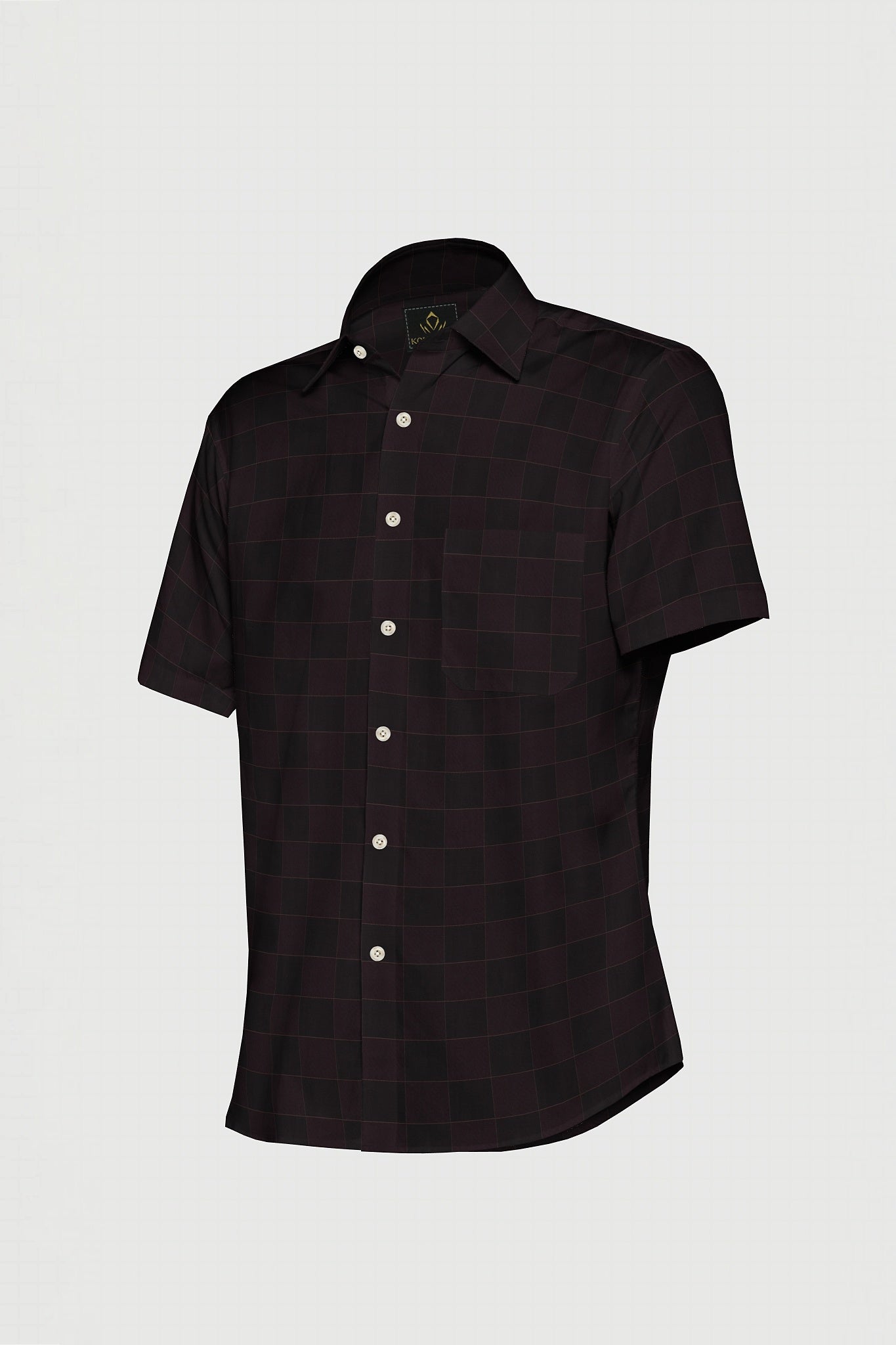 Jade Black and Tillandsia Purple Checks Premium Egyptian Giza Cotton Shirt