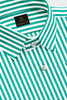 Ambrosia Green and White Candy Stripes Cotton Shirt