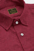 Carmine Red Men's Luxurious Linen Shirt