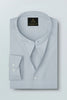 Cloud Grey Mandarin Collar Men's Luxurious Linen shirt