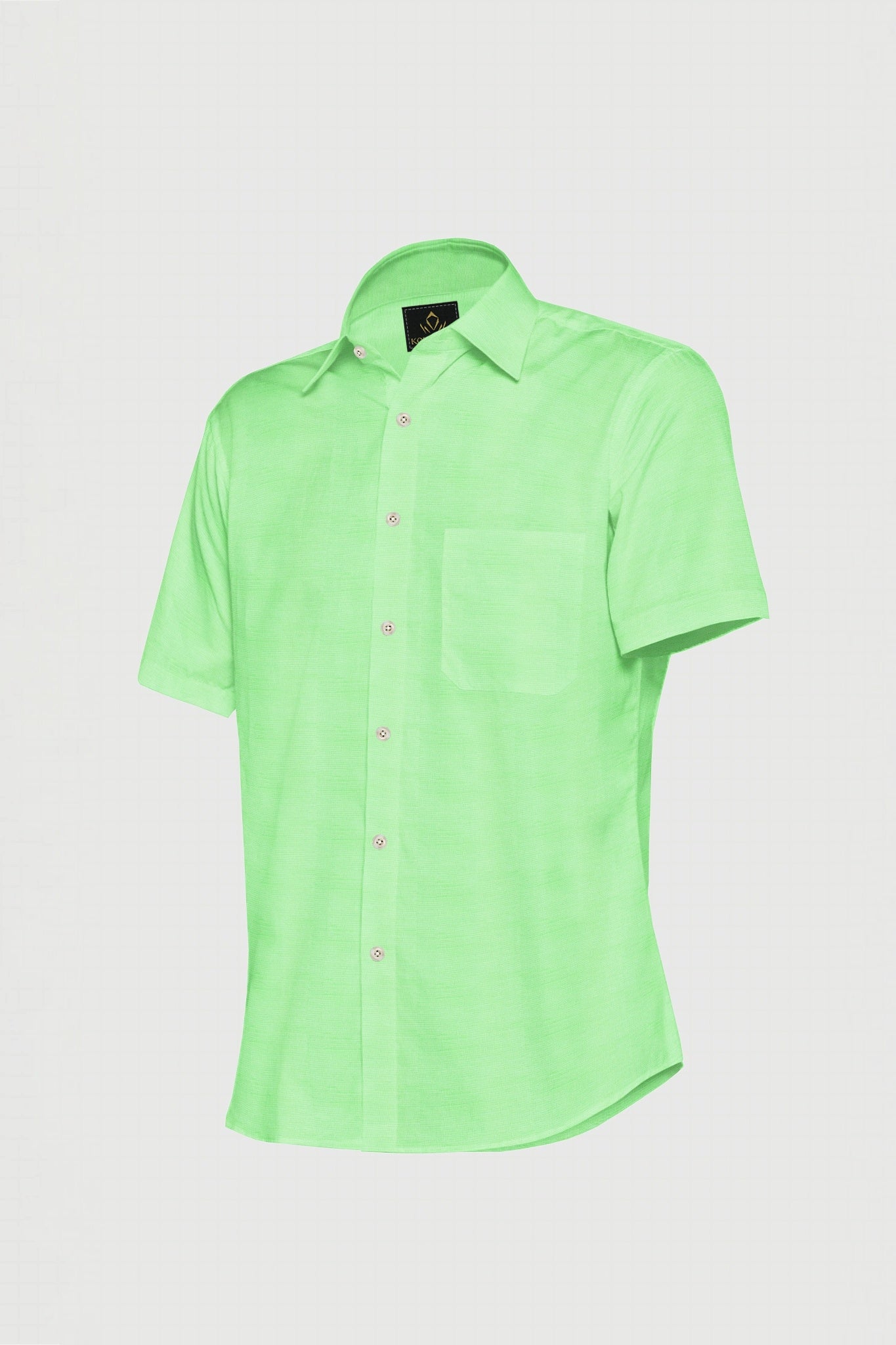 Lime Green Men's Luxurious Linen Shirt