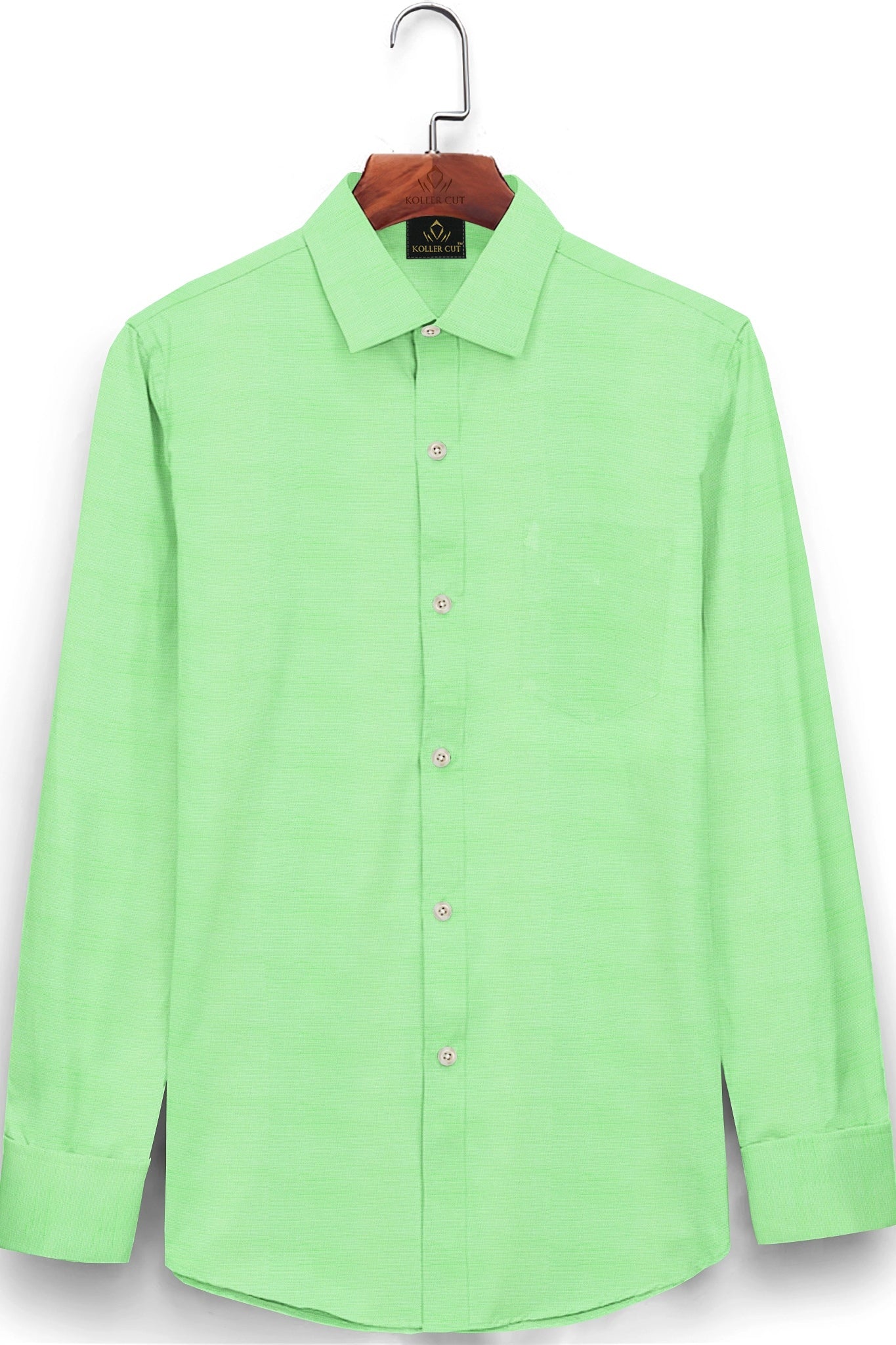 Lime Green Men's Luxurious Linen Shirt
