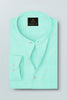 Celeste Blue Mandarin Men's Luxurious Linen Shirt