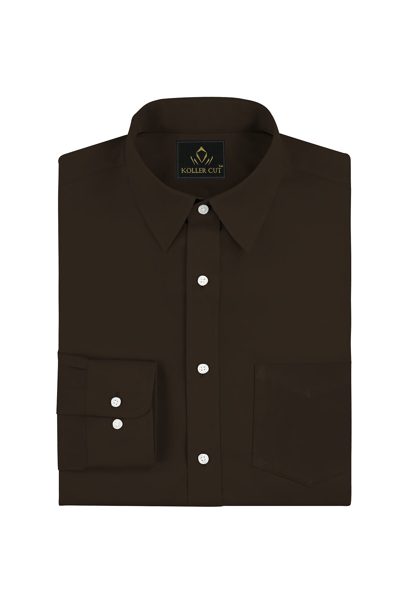 Coffee Brown Giza Cotton Shirt - Mens Custom Shirts in Bengaluru India