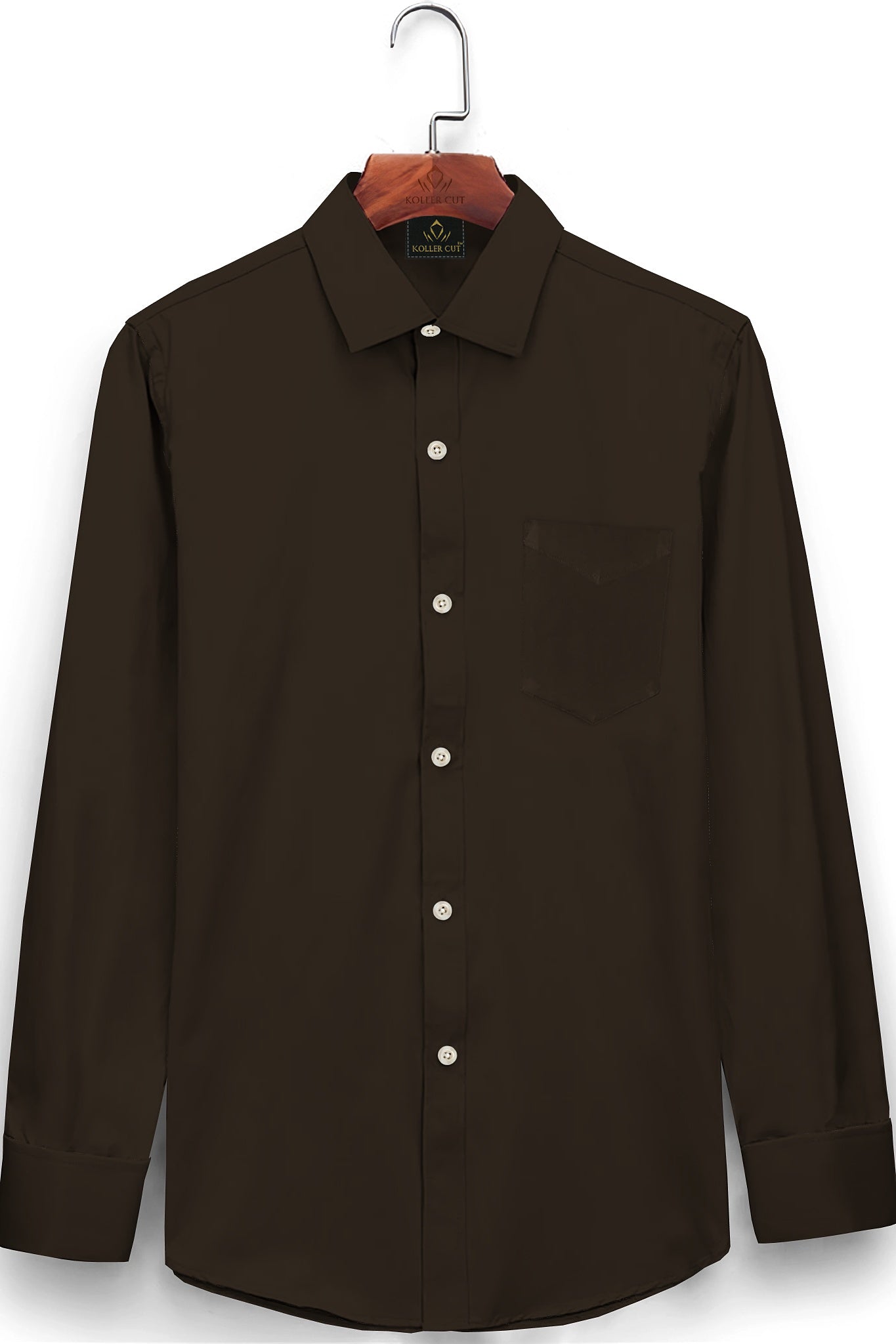 Coffee Brown Giza Cotton Shirt - Mens Custom Shirts in Bengaluru India