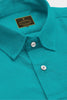 American Robin Cyan Blue Cotton Linen Shirt - Plus Size Shirts for Men Online in Hyderabad India