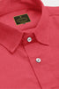Cerise Pink Men's Cotton Linen Shirt