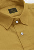 Medallion Yellow Men's Cotton Linen Shirt