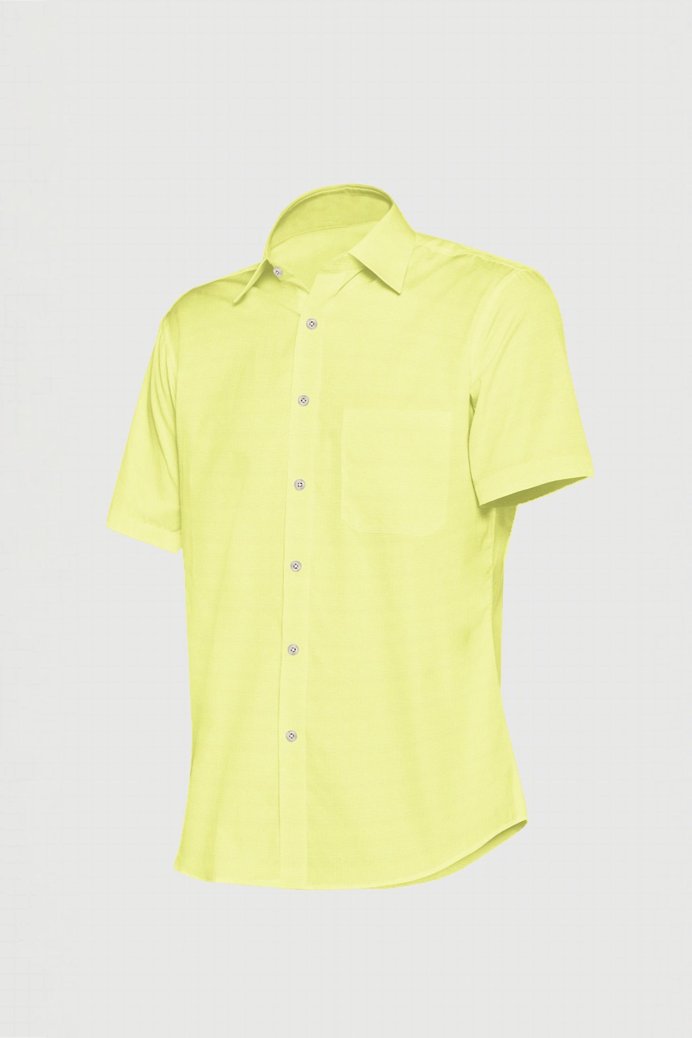 Cyber Green Lime Men's Cotton Linen Shirt