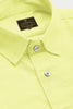 Cyber Green Lime Men's Cotton Linen Shirt