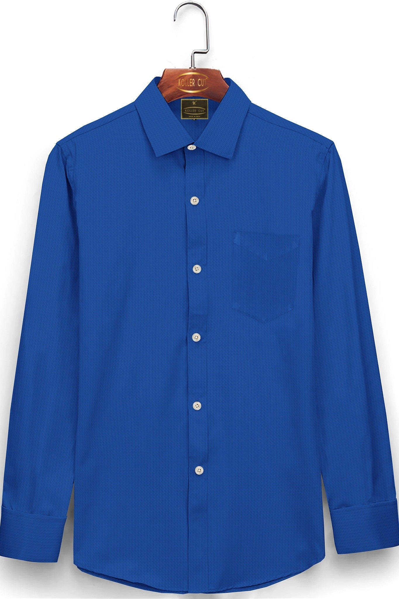 Egyptian Blue Men's Cotton Linen Shirt