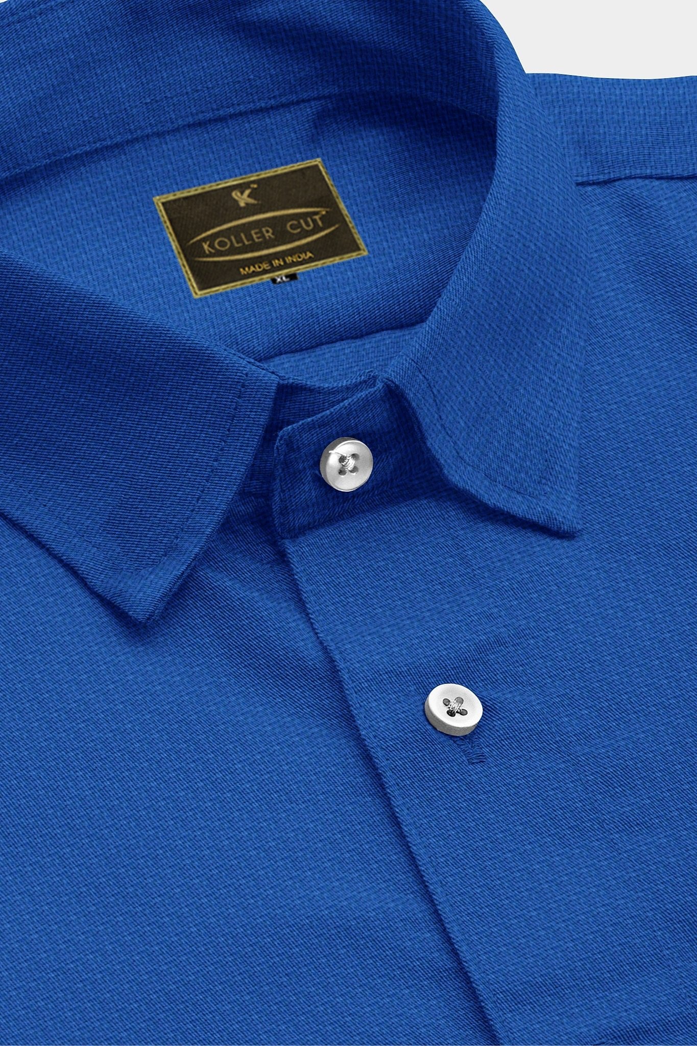 Egyptian Blue Men's Cotton Linen Shirt