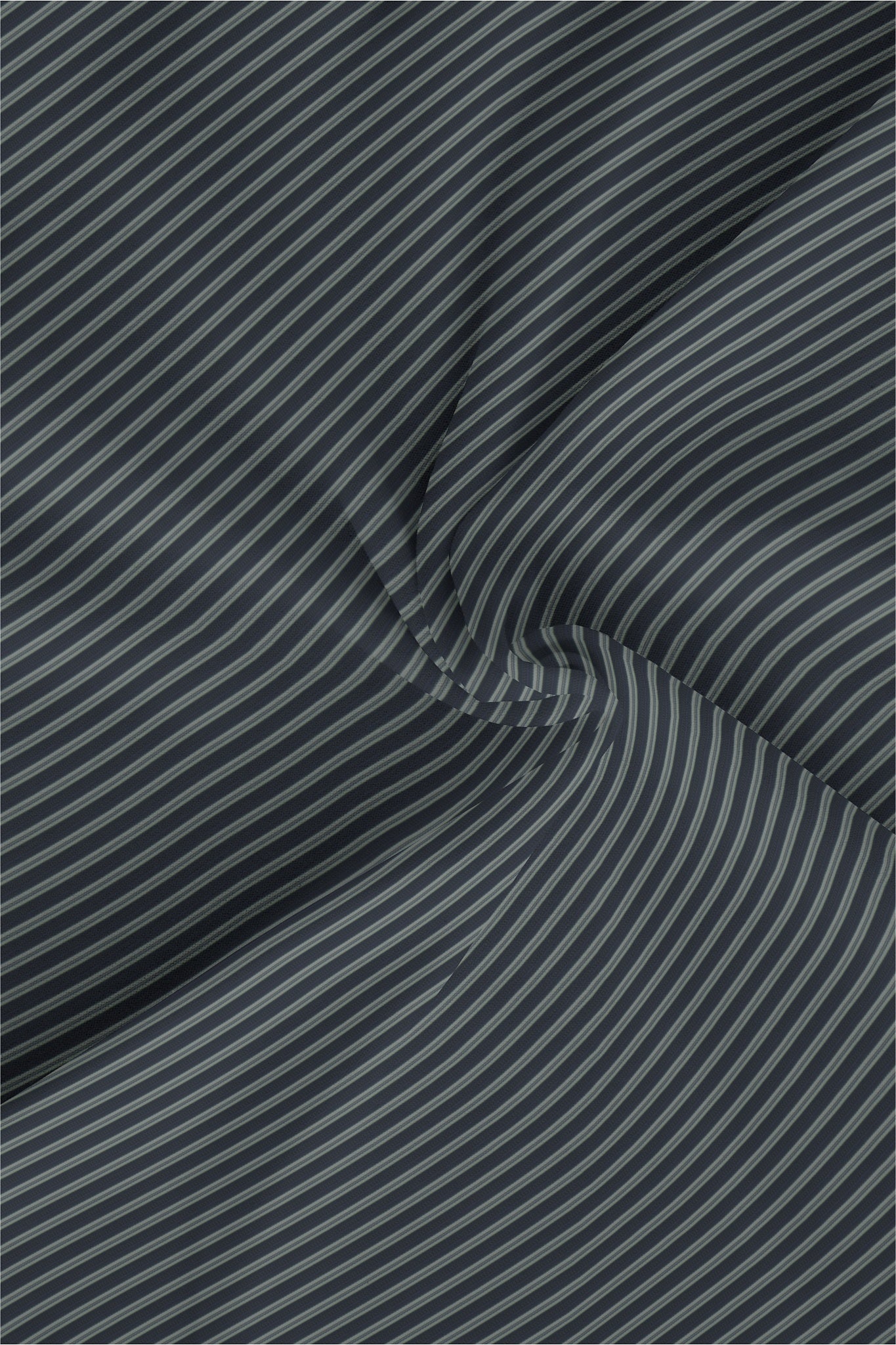 Shadow Black and Laurel Green Stripes Men's Cotton Shirt