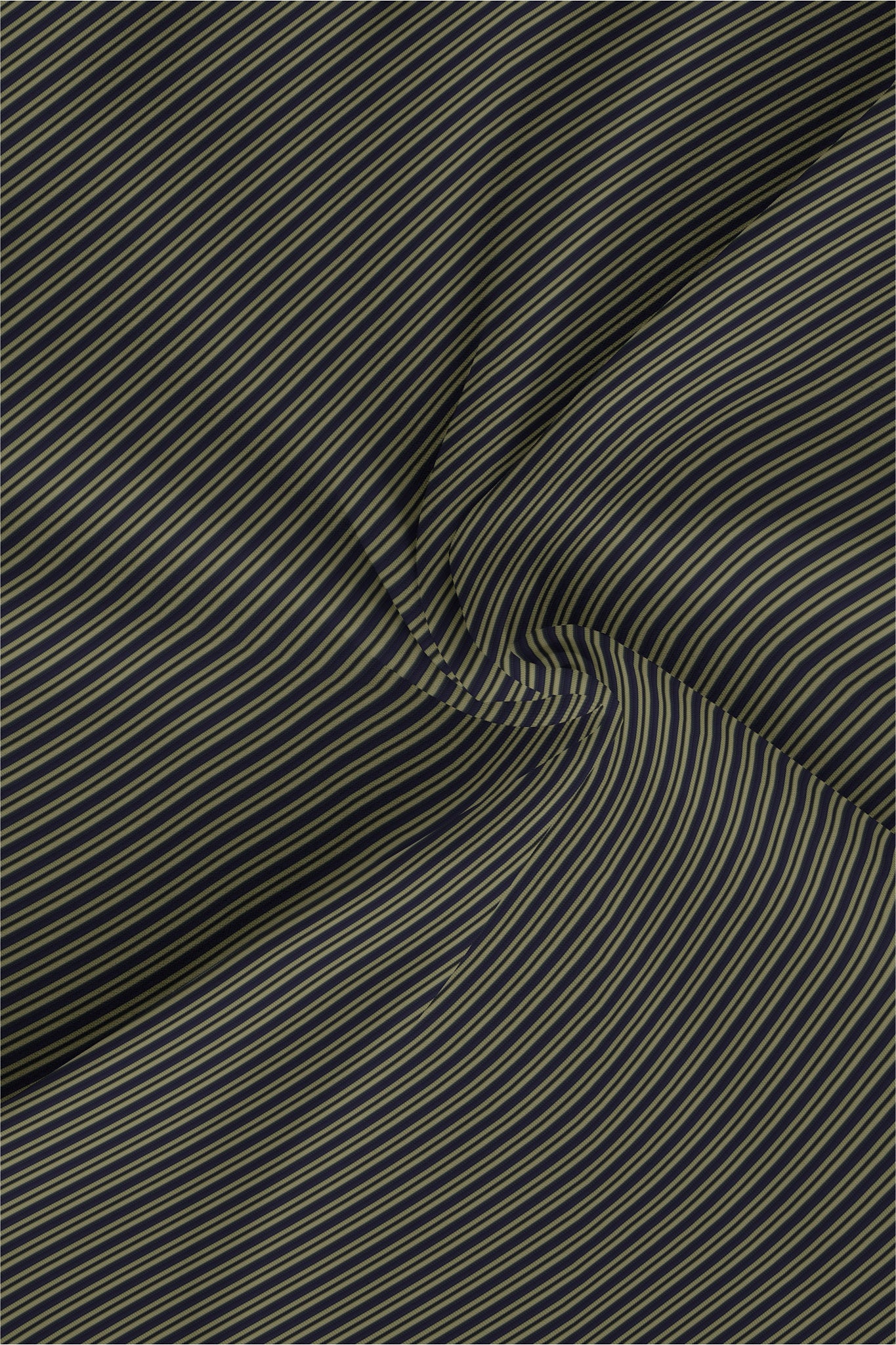 Raven Black and Golden Double Stripes Men's Cotton Shirt