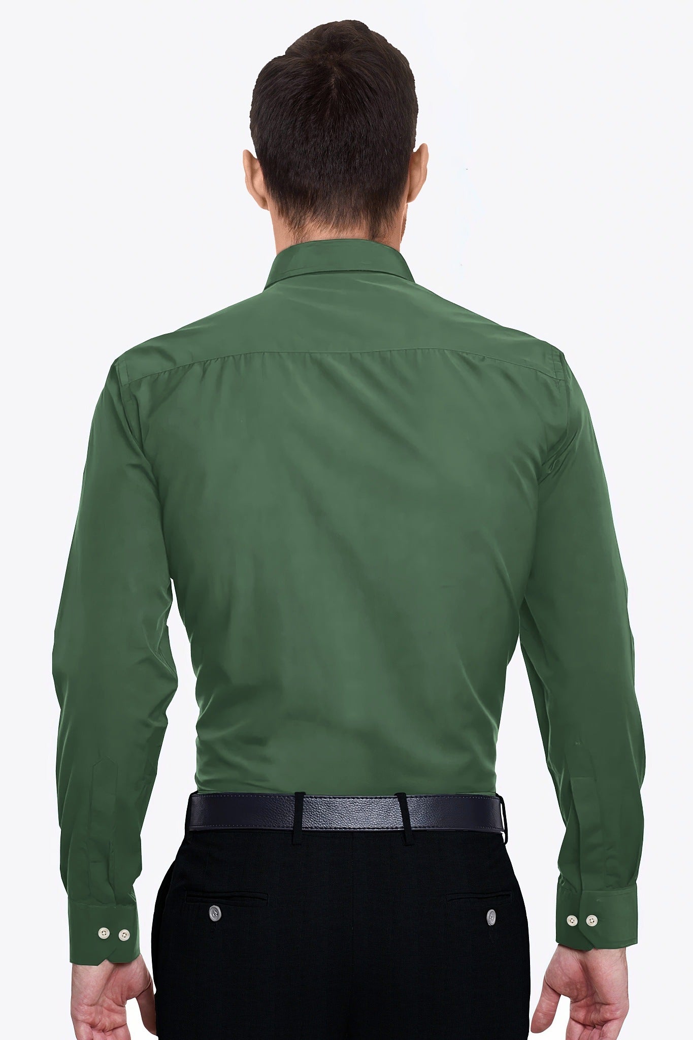 Bronze Green Giza Cotton Guniaa Shirt Plus Size Shirt For Men