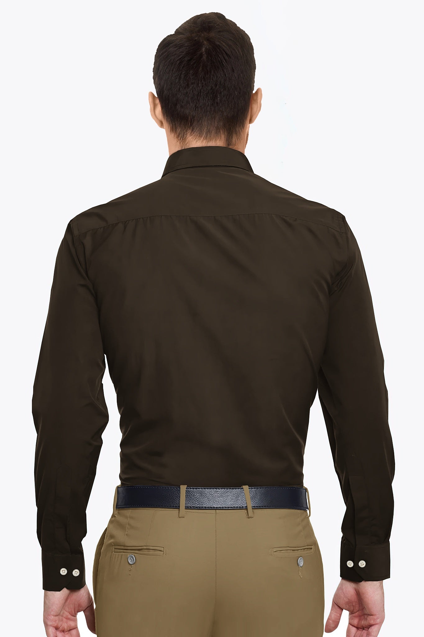 Coffee Brown Giza Cotton Shirt - Mens Custom Shirts in Bengaluru India