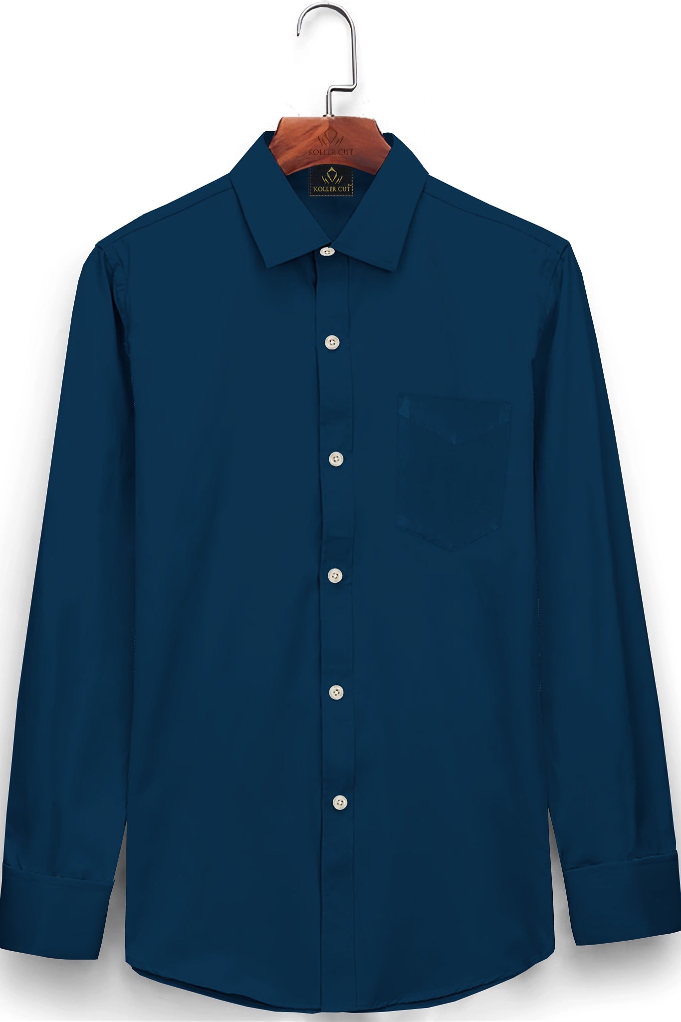 Royal Blue Plain 100% Giza Cotton Shirt