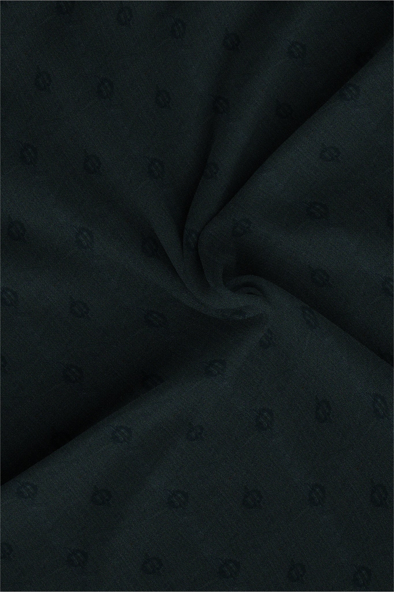 Midnight Black and Grey Jacquard Saturn Printed Giza Cotton Shirt