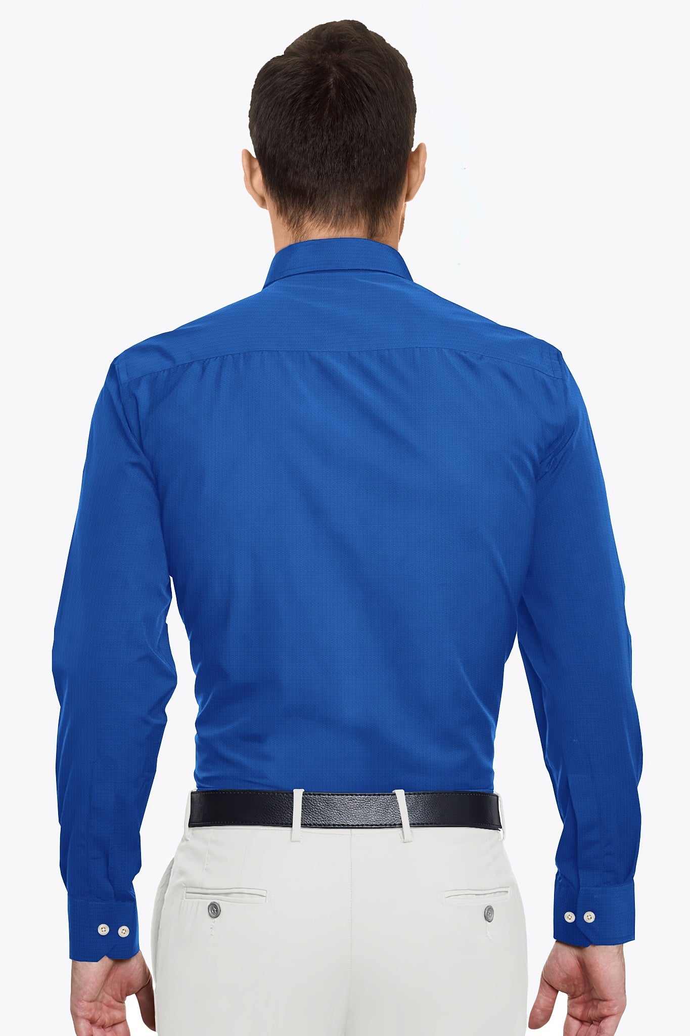 Egyptian Blue Men's Cotton Linen Shirt
