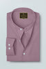 Millennial Pink Mandarin Collar Giza Cotton Shirt