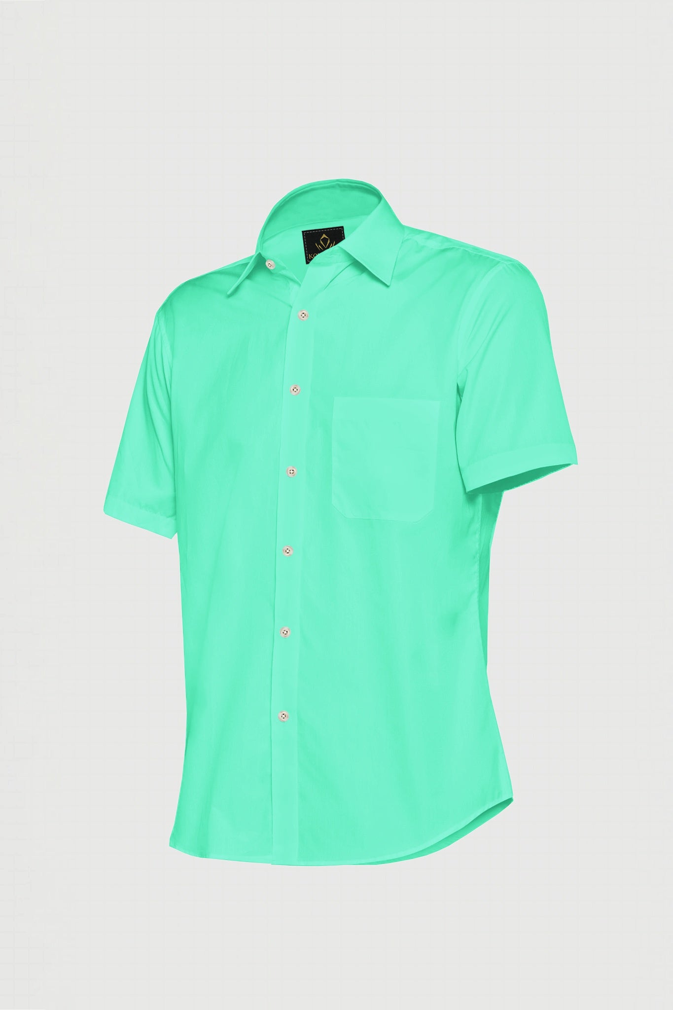 Celeste Blue Giza Cotton Shirt Plus size plain shirt in India