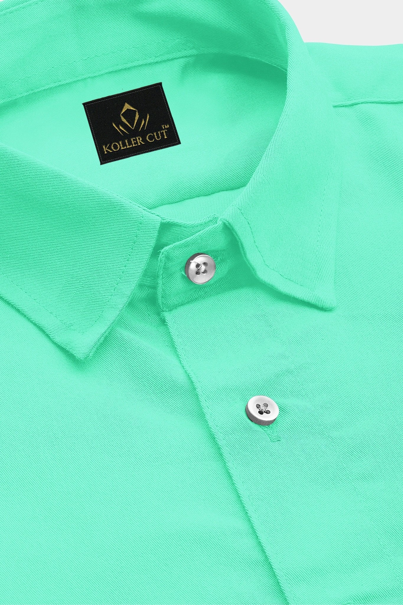 Celeste Blue Giza Cotton Shirt Plus size plain shirt in India
