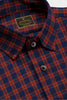 Navy With Maroon Gingham Men's Cotton shirt