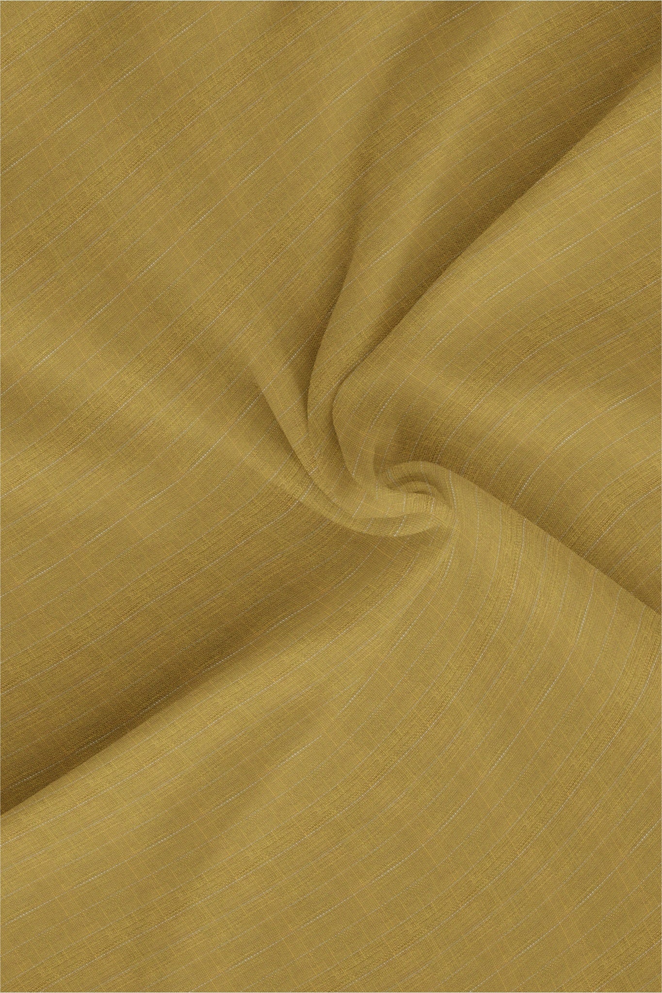 Dijon Mustard and White Pinstripes Cotton Linen Shirt