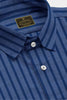 Aegeon Blue and Azure Blue Chalk Stripes Premium Cotton Shirt - Stitching Shirt in Surat India