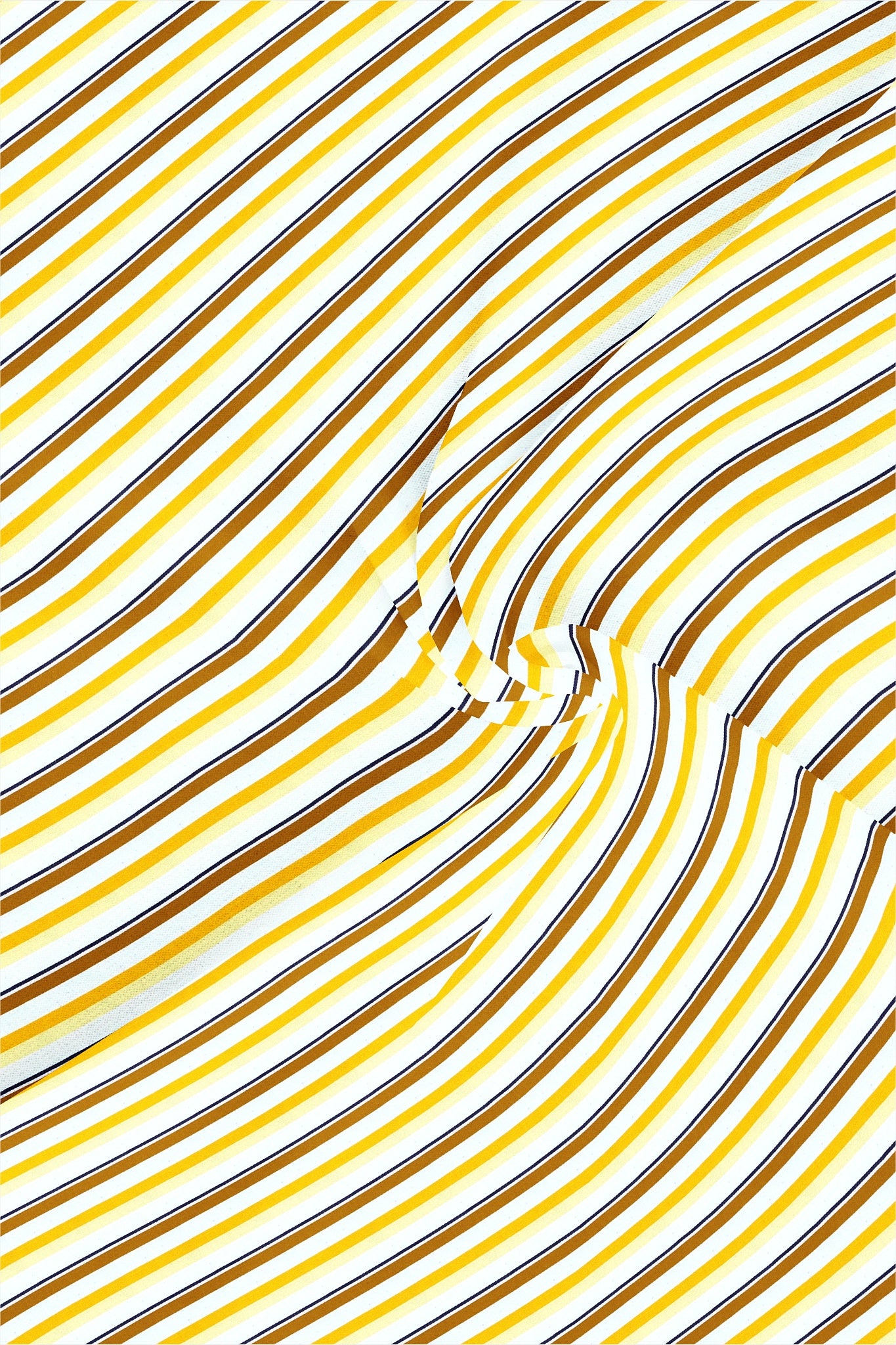 White with Tawny Brown and Saffron Multicolor Wide Stripes Premium Cotton Shirt