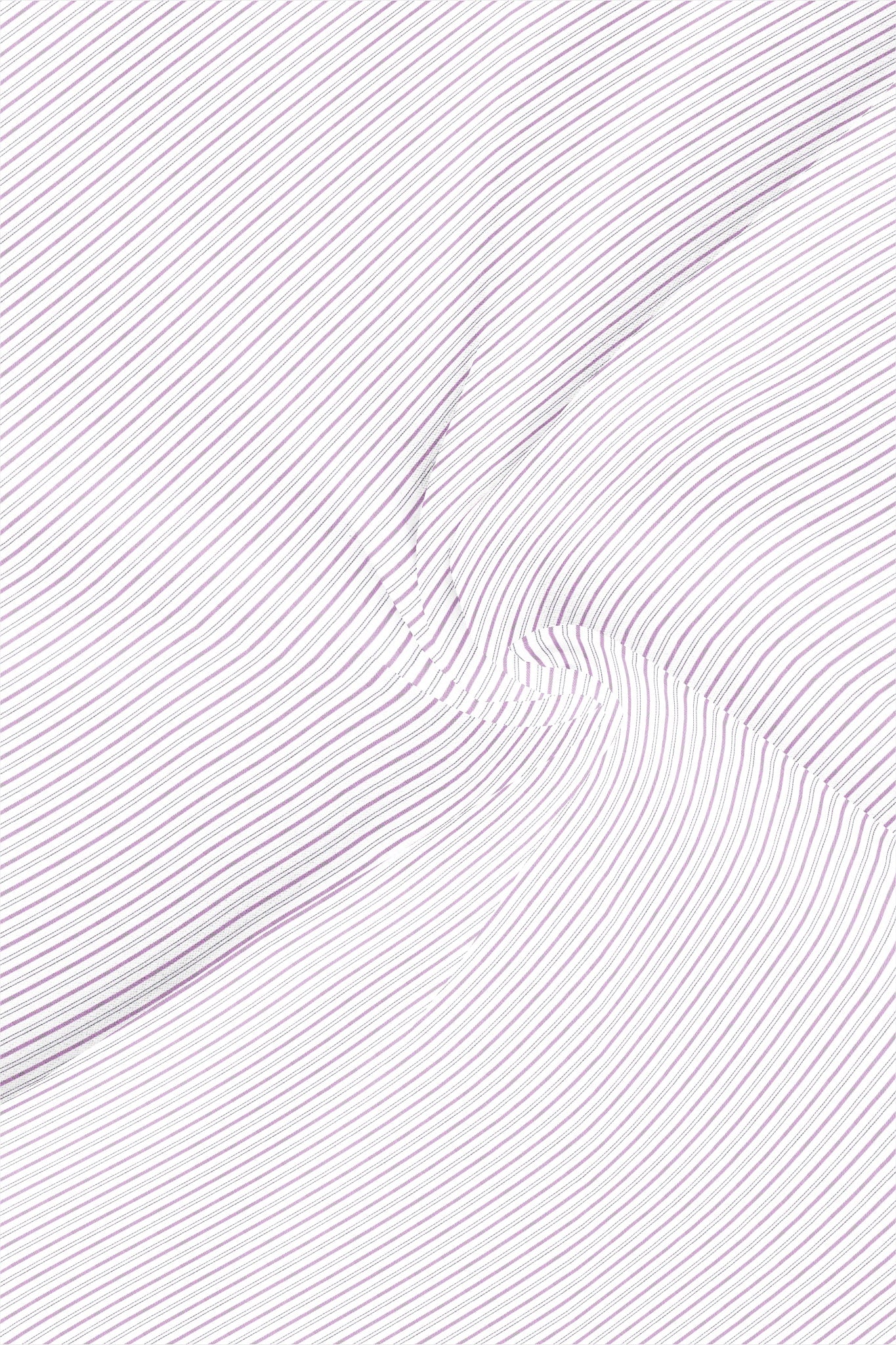 White and Mauve Purple Multitrack Stripes Cotton Shirt