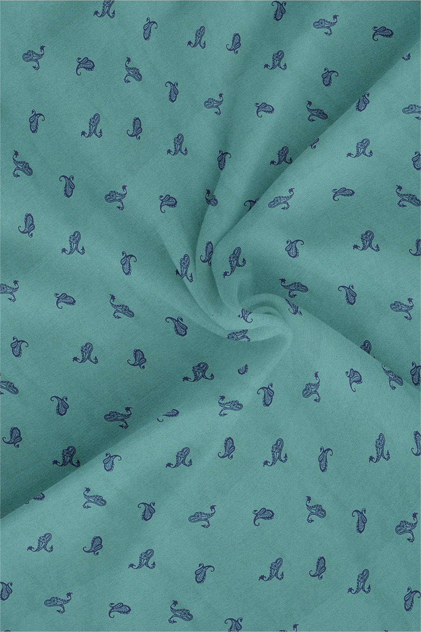 Pine Green with Japanese Koi Carp Fish Printed Cotton Shirt