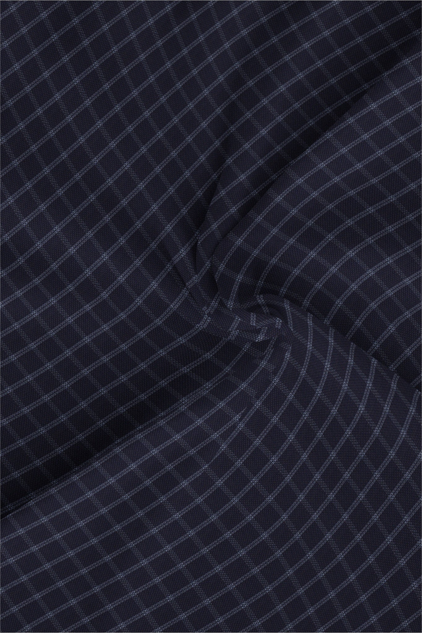 Jade Black and White Jacquard Checks Egyptian Giza Cotton Shirt