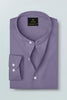 Aster Purple Mandarin Collar Giza Cotton Shirt