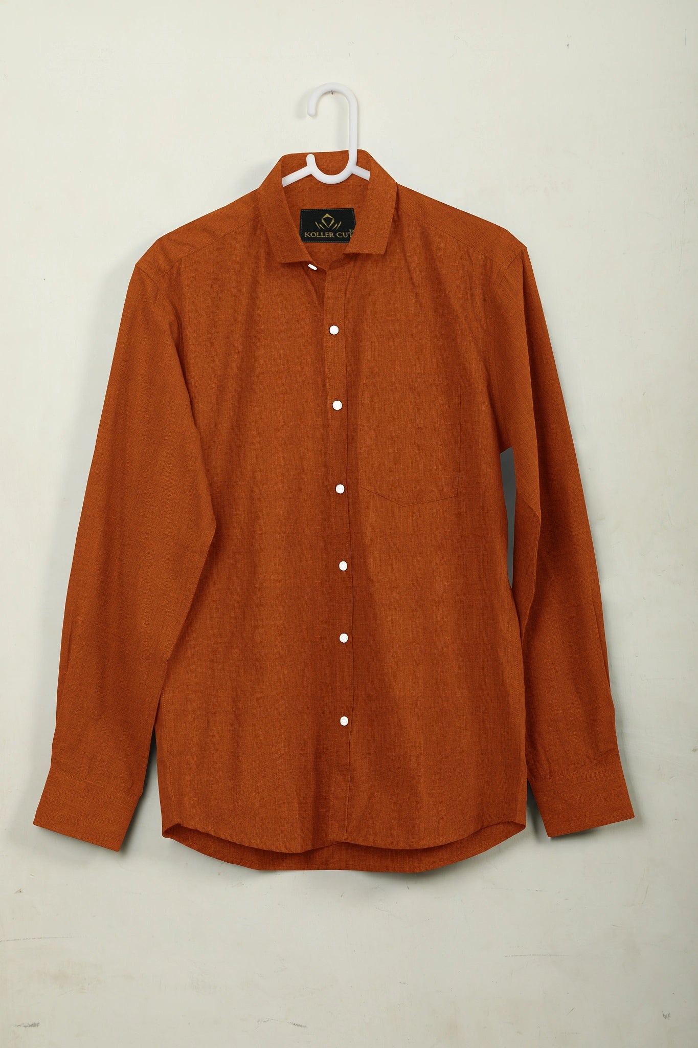Celosia Orange Luxurious Linen Shirt