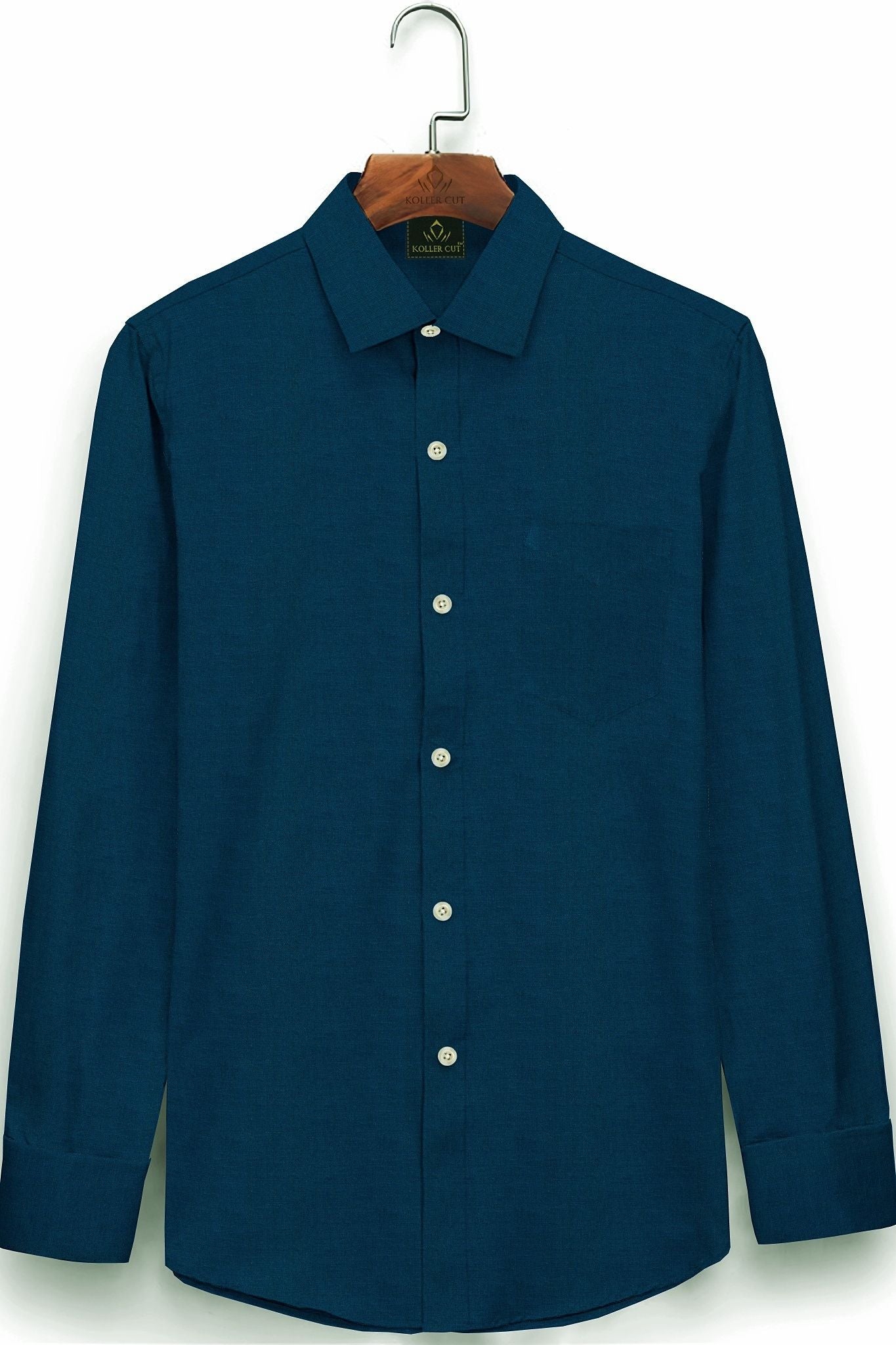 Royal Blue Luxurious Linen Shirt - Buy Linen Plus Size Shirts for Men in Mumbai