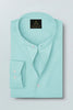 Turquoise Blue Mandarin Luxurious Linen Shirt