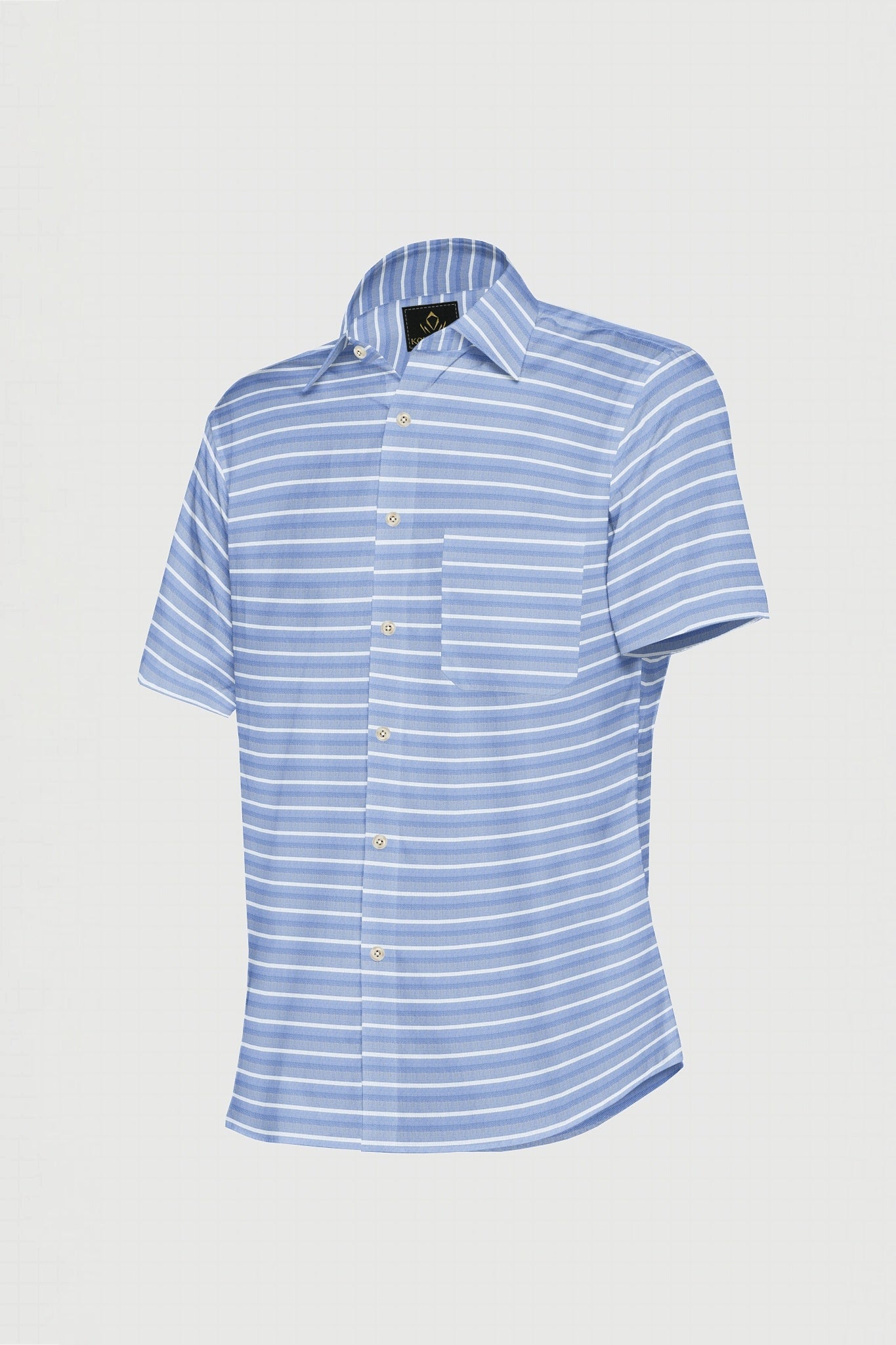 Xenon Blue and White Stripes Cotton Shirt - Best Office wear Shirts in India