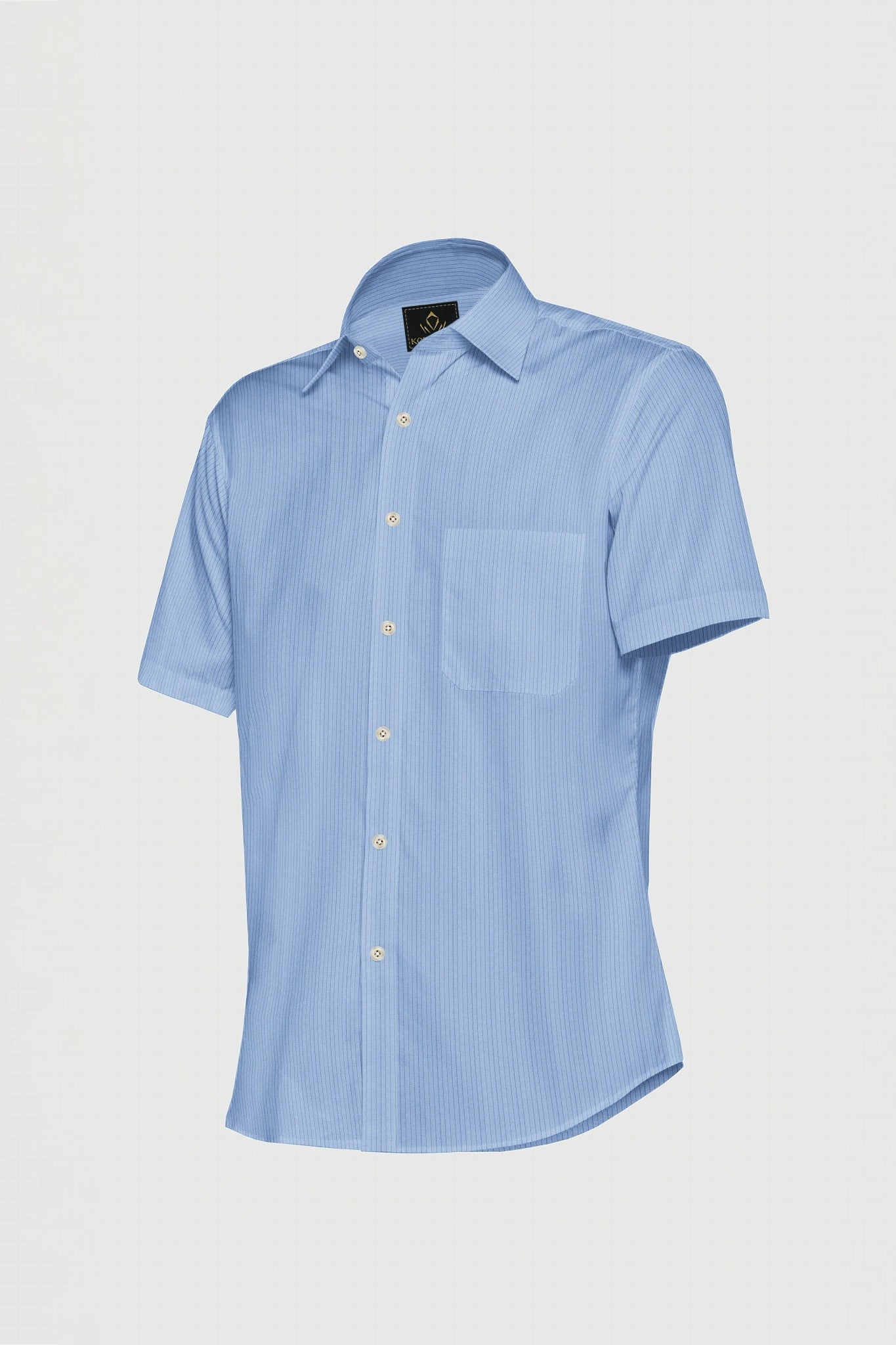 Nautical Blue and Black Stripes Cotton Shirt- Plus size Shirt in India