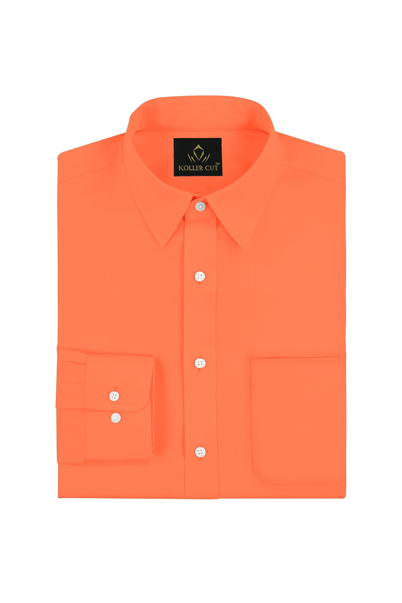Persimmon Orange Giza Cotton Shirt