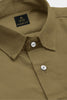 Kelp Brown Giza Cotton Shirt Plus size Plain Shirts in India