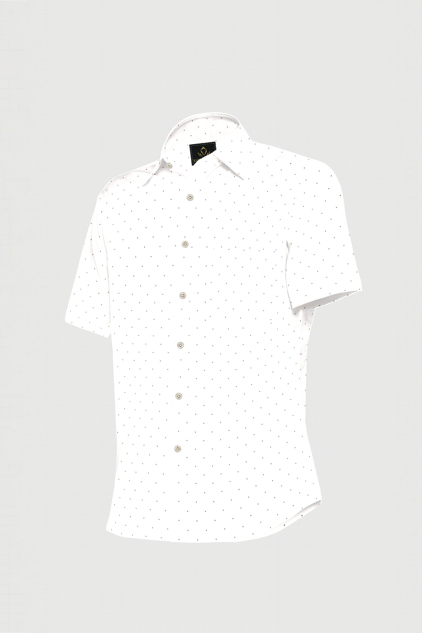 White with Black Dot Printed Cotton Shirt Premium Formal Cotton Shirt in India